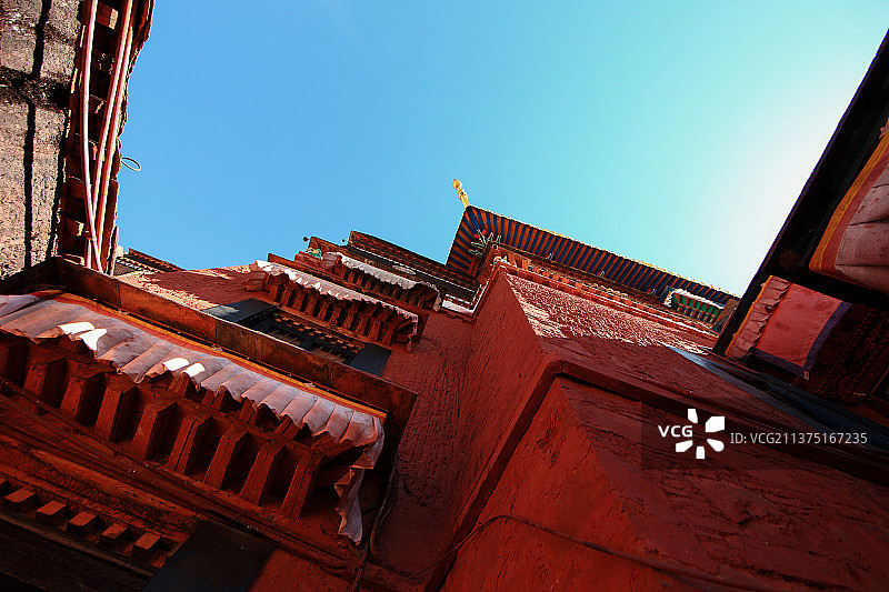 中国中华西藏拉孜日喀则扎什伦布寺佛教寺庙图片素材