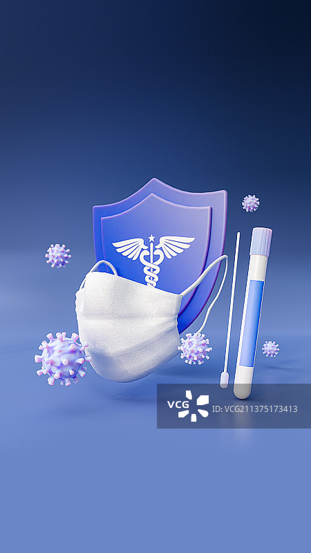 3D抗击疫情主题医疗元素插画图片素材