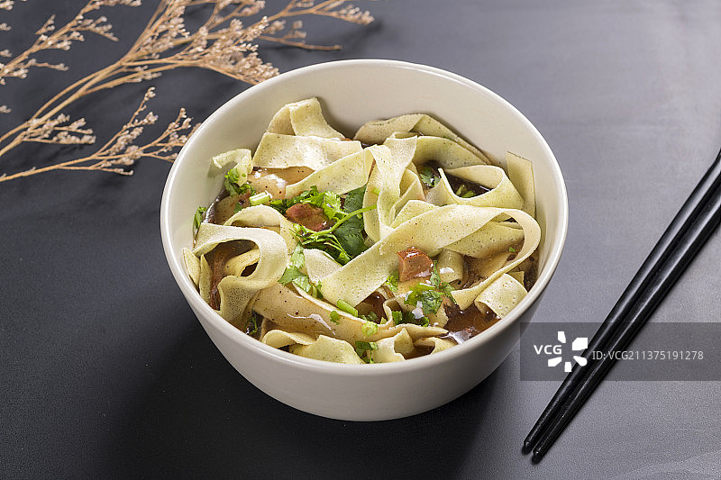 天津传统早点锅巴菜嘎巴菜特写图片素材