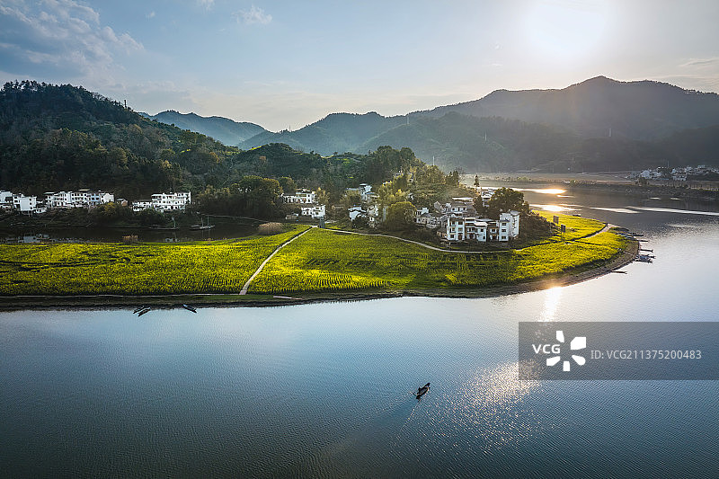 安徽新安江油菜花图片素材