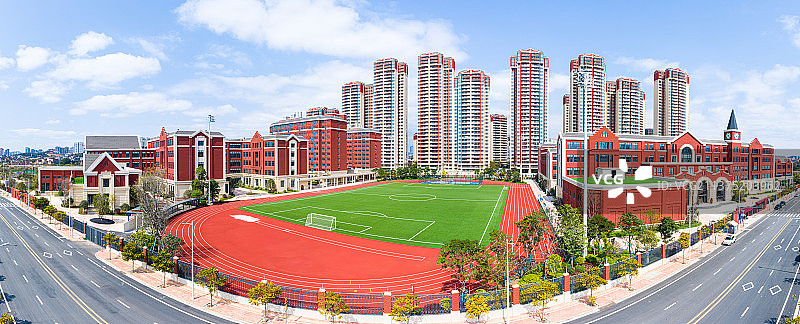 航拍校园图片素材