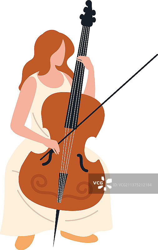 演奏大提琴的女人图片素材