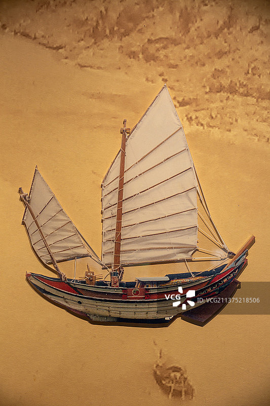 泉州海丝文化古代帆船壁画图片素材