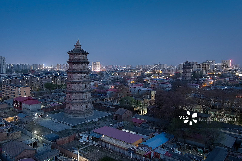 涿州辽代双塔图片素材