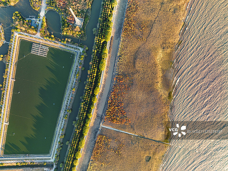 江边堤岸图片素材