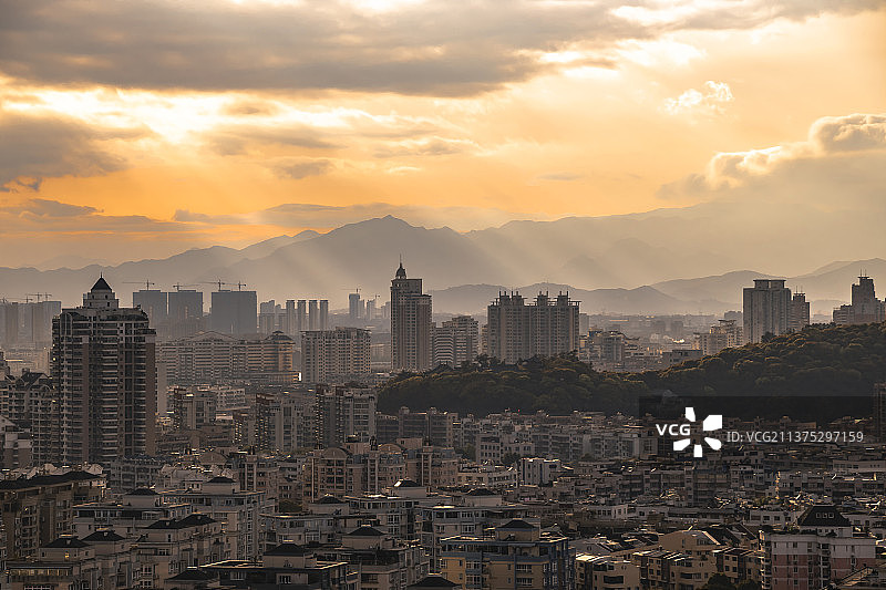 瑞安——城市黄昏图片素材