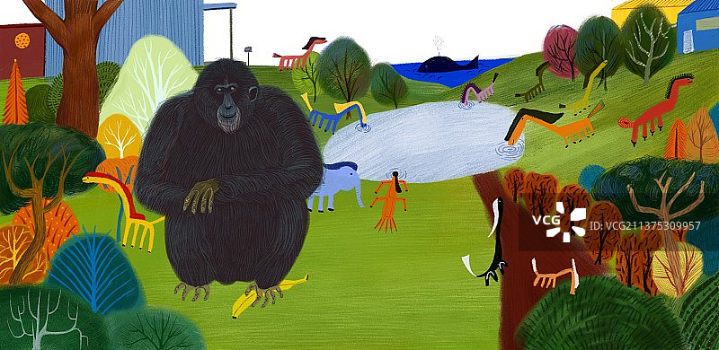 拿香蕉的星星图片素材