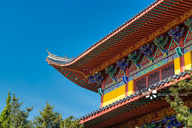 宗教建筑屋檐图片素材