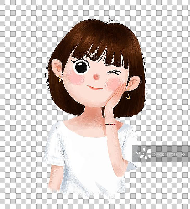 女孩头像元素图片素材