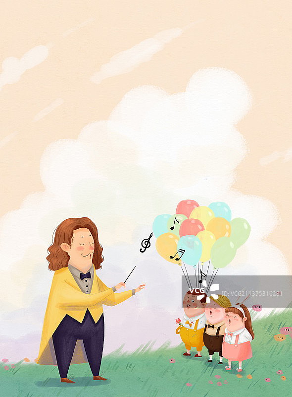 春天里的合唱团图片素材