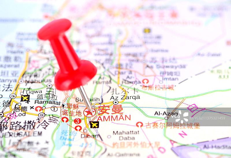 约旦首都安曼地理位置图片素材