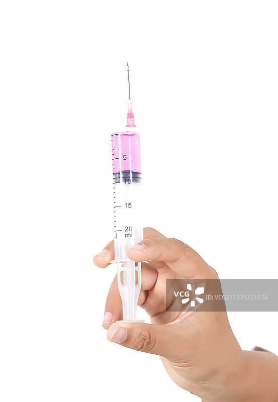 手中的针管特写图片素材