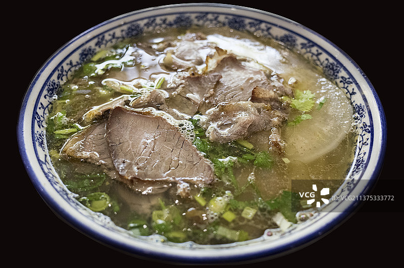 一碗兰州牛肉拉面特写图片素材