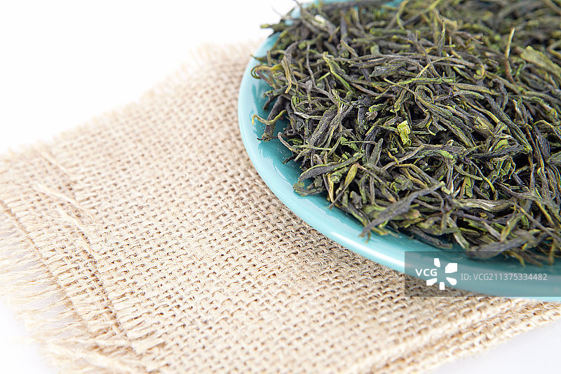 一盘子绿茶图片素材