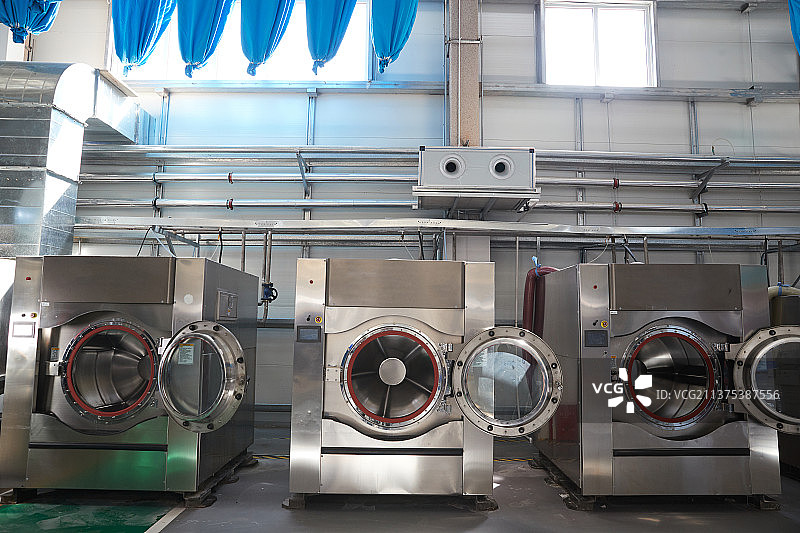 大型洗涤工厂内部图片素材
