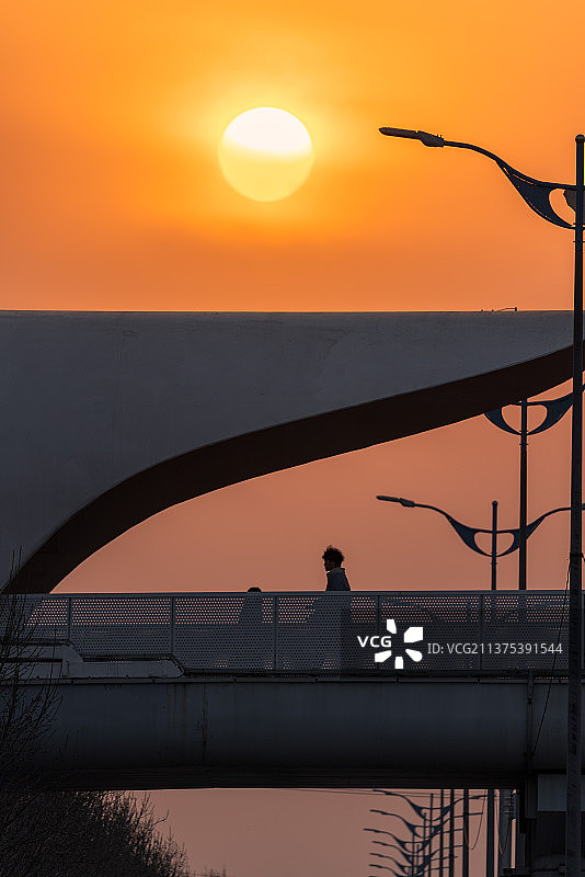 日落剪影图片素材