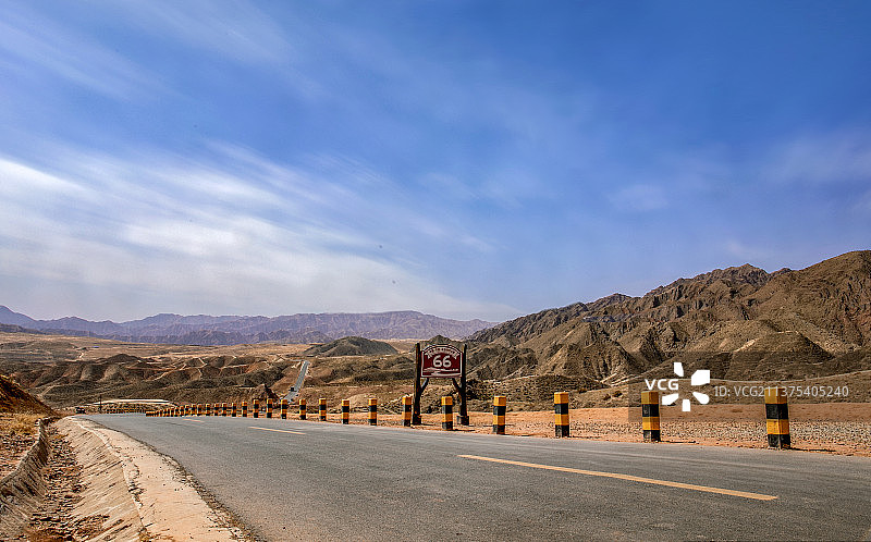 宁夏中卫66号公路图片素材