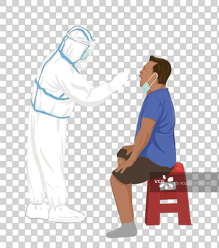 守护白衣天使医务者检测核酸图片素材