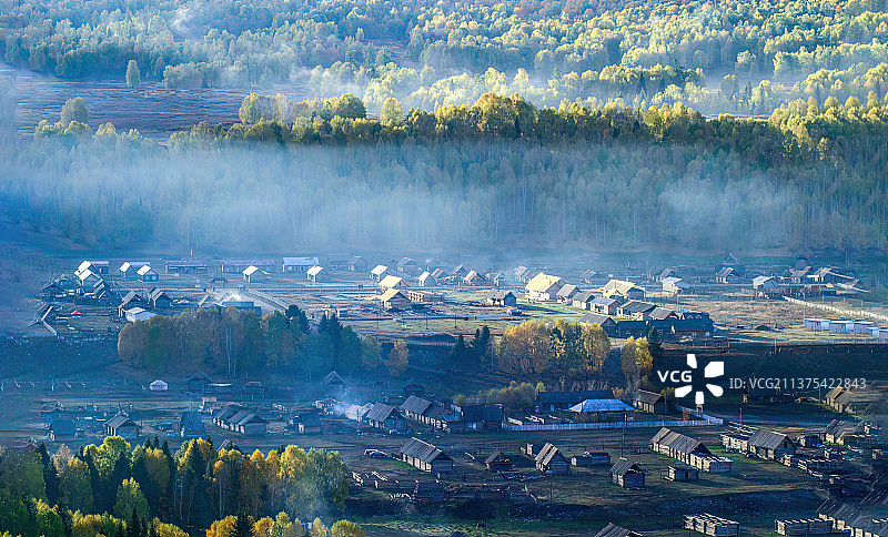 北疆日出风光图片素材