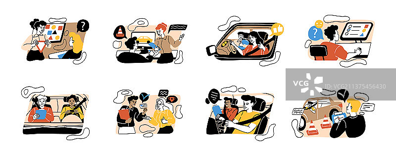 驾校教育流程阶段图片素材