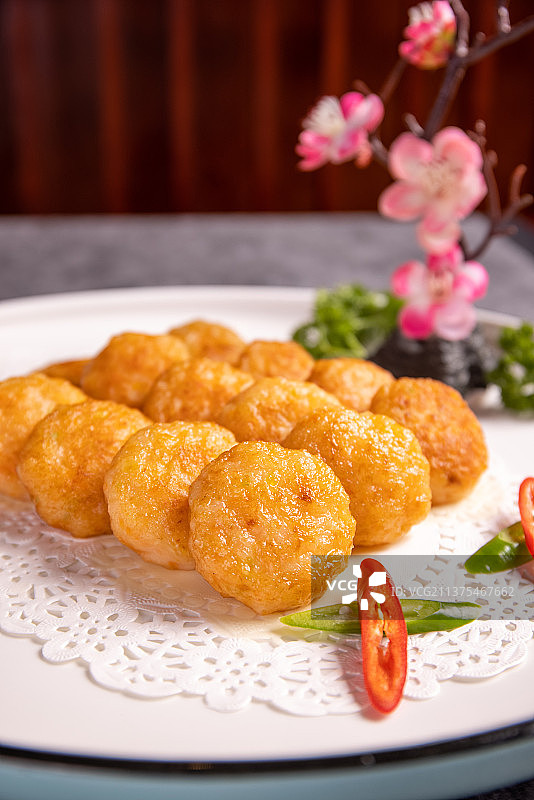 鲜虾藕饼图片素材
