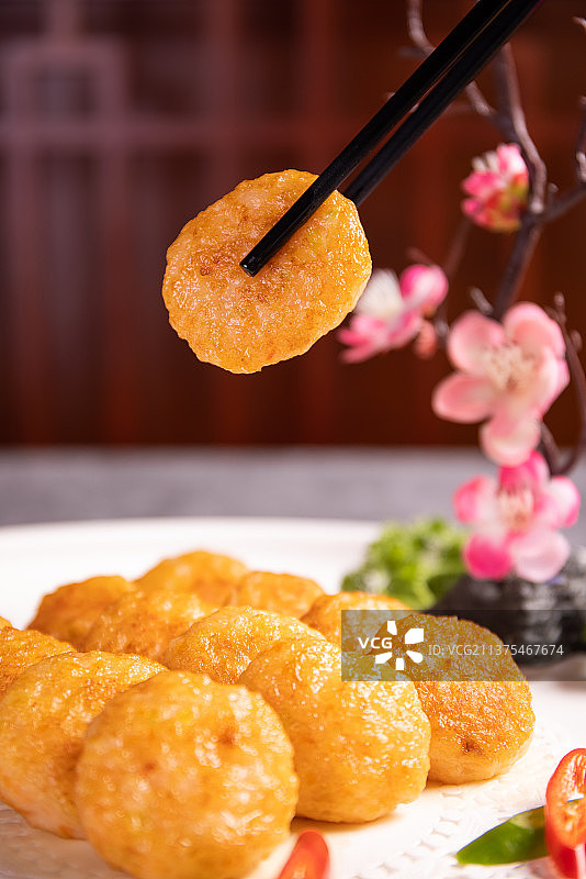鲜虾藕饼图片素材