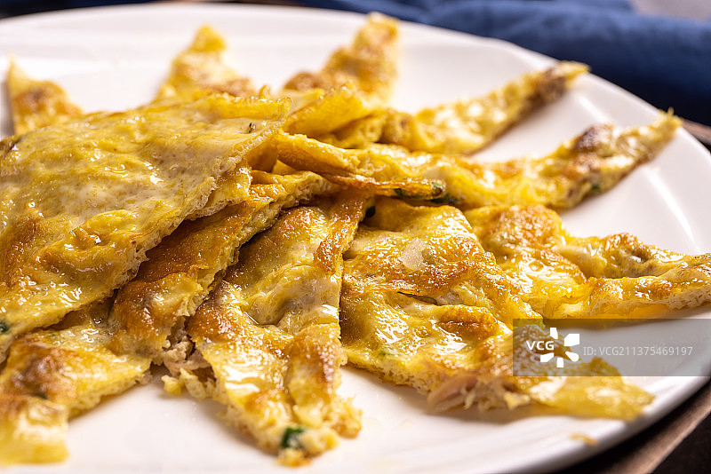 外婆菜煎土鸡蛋图片素材