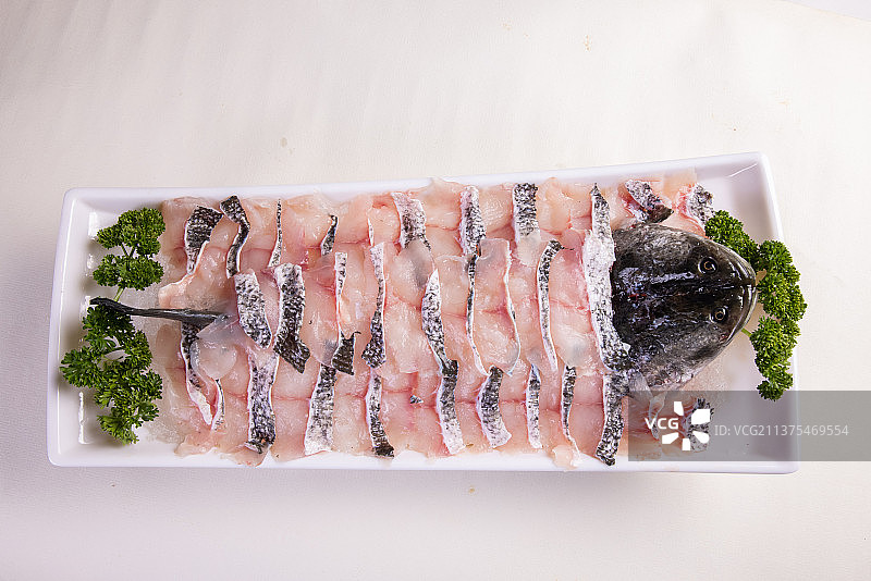 火锅菜黑鱼片图片素材