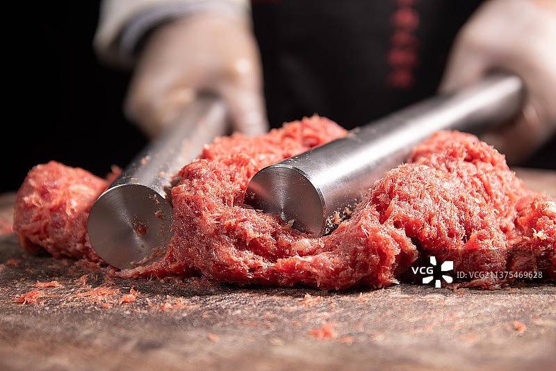 火锅菜制作手工牛肉丸图片素材