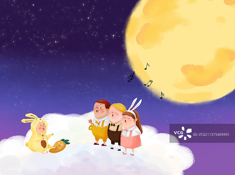 合唱团小朋友观众表演横构图图片素材