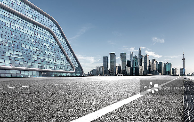 城市风光道路平台背景图片素材