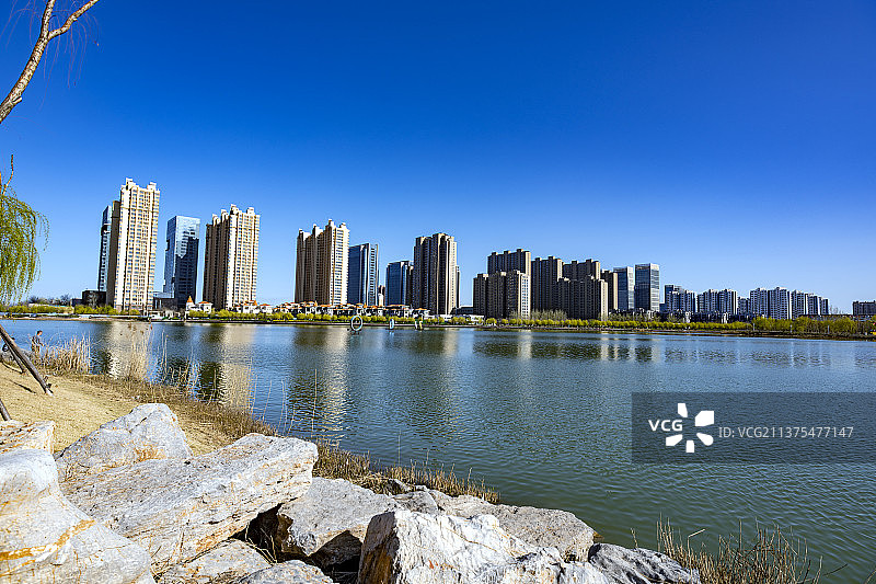 滨州中海水利风景区 孙武祠 滨州城市美景图片素材