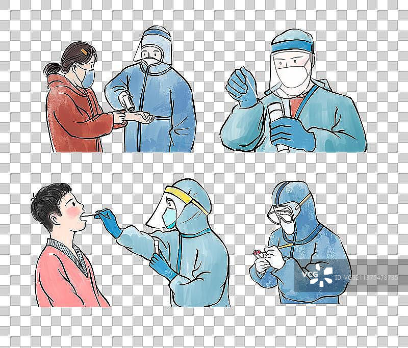 逆行者，守护城市的白衣天使疫情病毒核酸检测图片素材