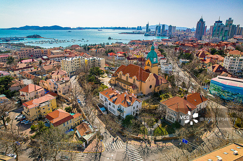 青岛基督教堂图片素材