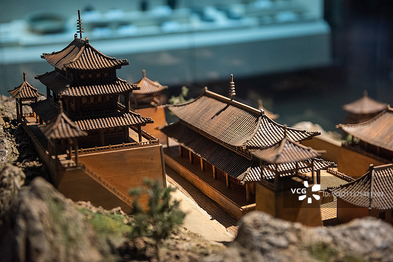宁夏回族自治区嵬城西夏行宫建筑模型图片素材