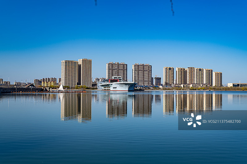 滨州中海水利风景区 孙武祠 滨州城市美景图片素材