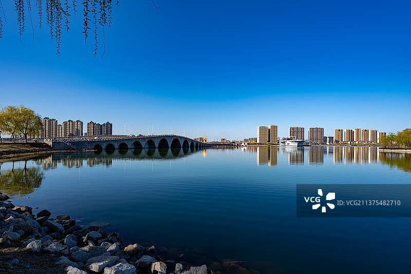 滨州中海水利风景区 孙武祠 滨州城市美景图片素材