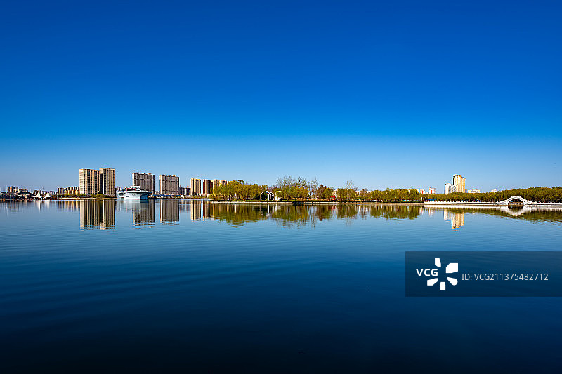 滨州中海水利风景区 孙武祠 滨州城市美景图片素材