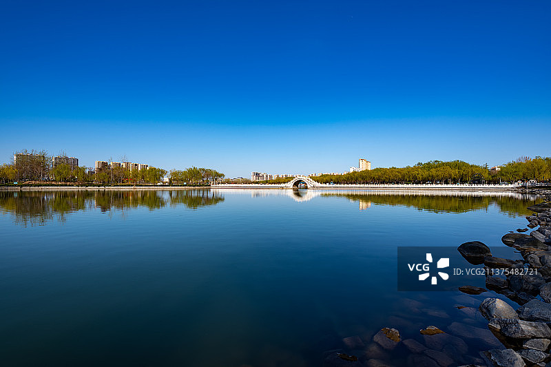 滨州中海水利风景区 孙武祠 滨州城市美景图片素材