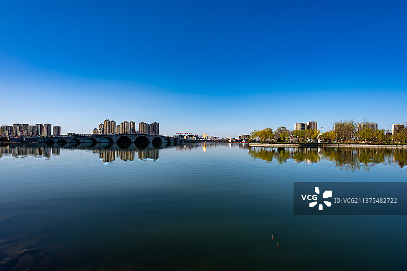 滨州中海水利风景区 孙武祠 滨州城市美景图片素材