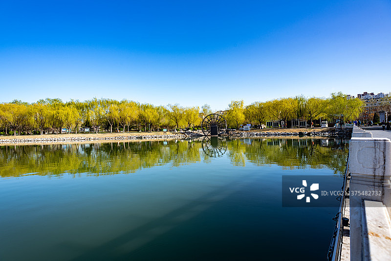 滨州中海水利风景区 孙武祠 滨州城市美景图片素材