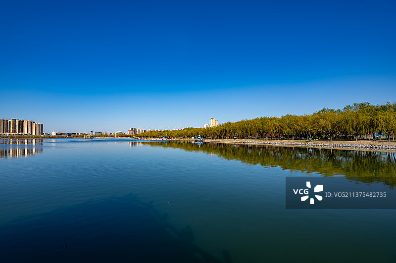 滨州中海水利风景区 孙武祠 滨州城市美景图片素材