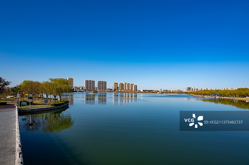 滨州中海水利风景区 孙武祠 滨州城市美景图片素材