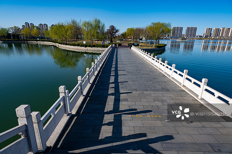 滨州中海水利风景区 孙武祠 滨州城市美景图片素材