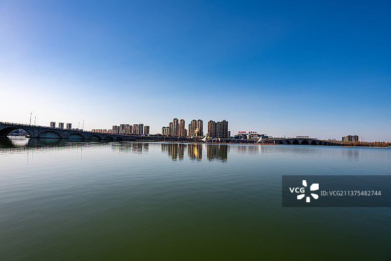 滨州中海水利风景区 孙武祠 滨州城市美景图片素材