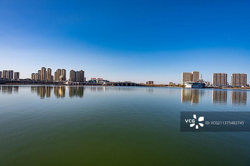 滨州中海水利风景区 孙武祠 滨州城市美景图片素材