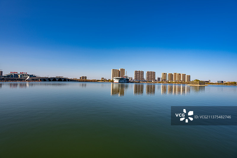 滨州中海水利风景区 孙武祠 滨州城市美景图片素材