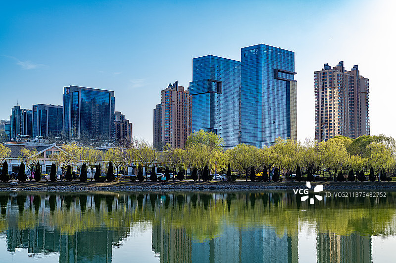滨州中海水利风景区 孙武祠 滨州城市美景图片素材