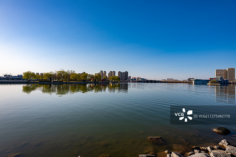滨州中海水利风景区 孙武祠 滨州城市美景图片素材
