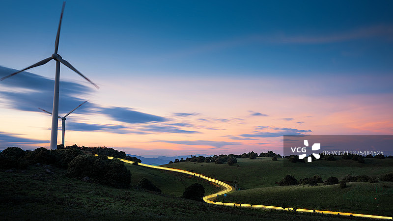 日落时的空中风景图片素材
